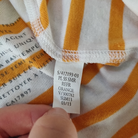 Banana Republic Yellow and White Striped Tee Small - Picture 10 of 10